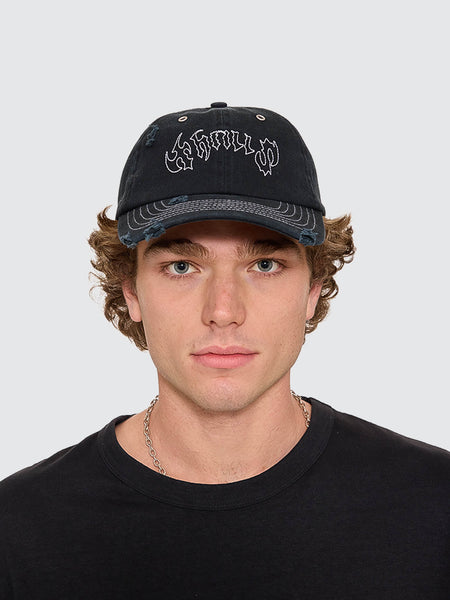 Thrills Staggered 6 Panel Cap - Black