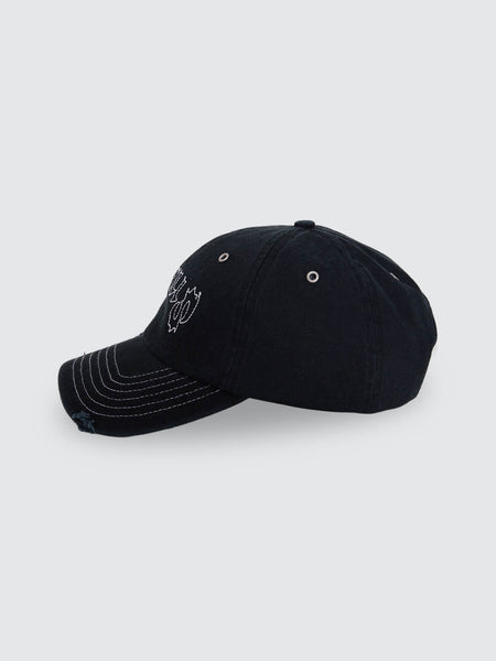 Thrills Staggered 6 Panel Cap - Black