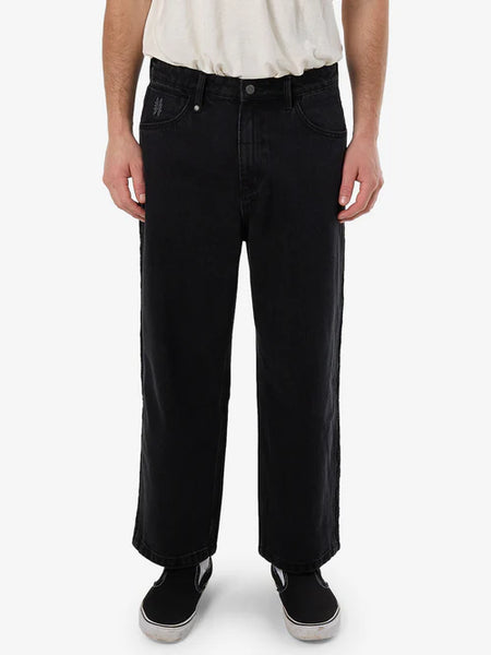 Lighten Up Big Slacker Cropped Jean - Aged Black