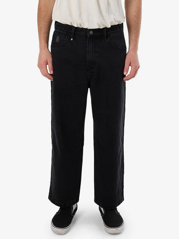 Lighten Up Big Slacker Cropped Jean - Aged Black
