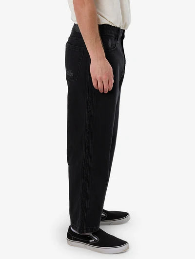 Lighten Up Big Slacker Cropped Jean - Aged Black