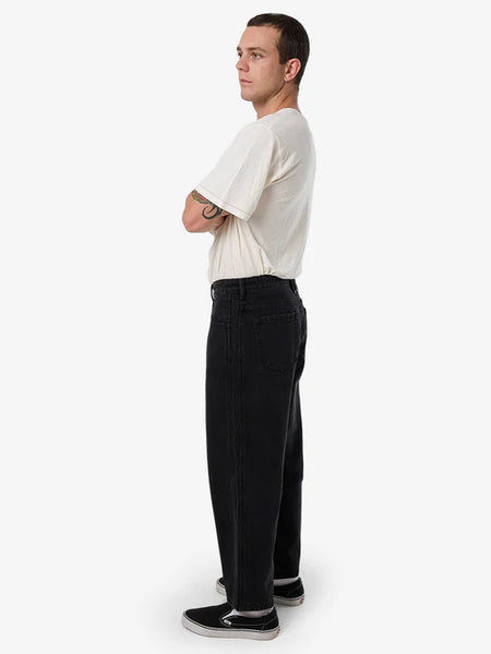 Lighten Up Big Slacker Cropped Jean - Aged Black