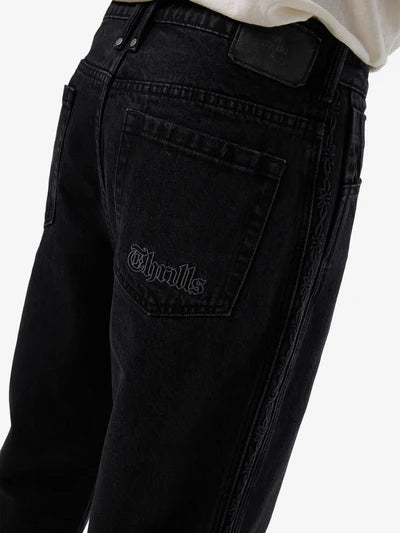 Lighten Up Big Slacker Cropped Jean - Aged Black