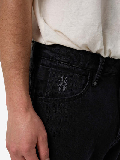 Lighten Up Big Slacker Cropped Jean - Aged Black