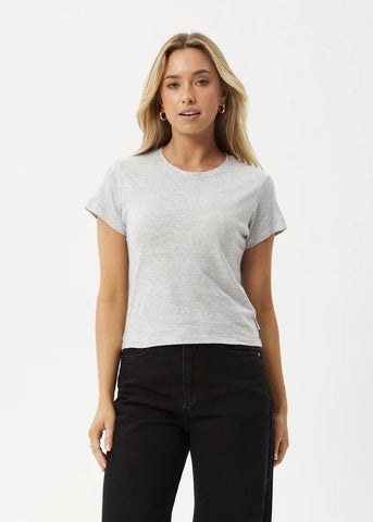 Carmen Hemp Baby Tee - Grey Marle