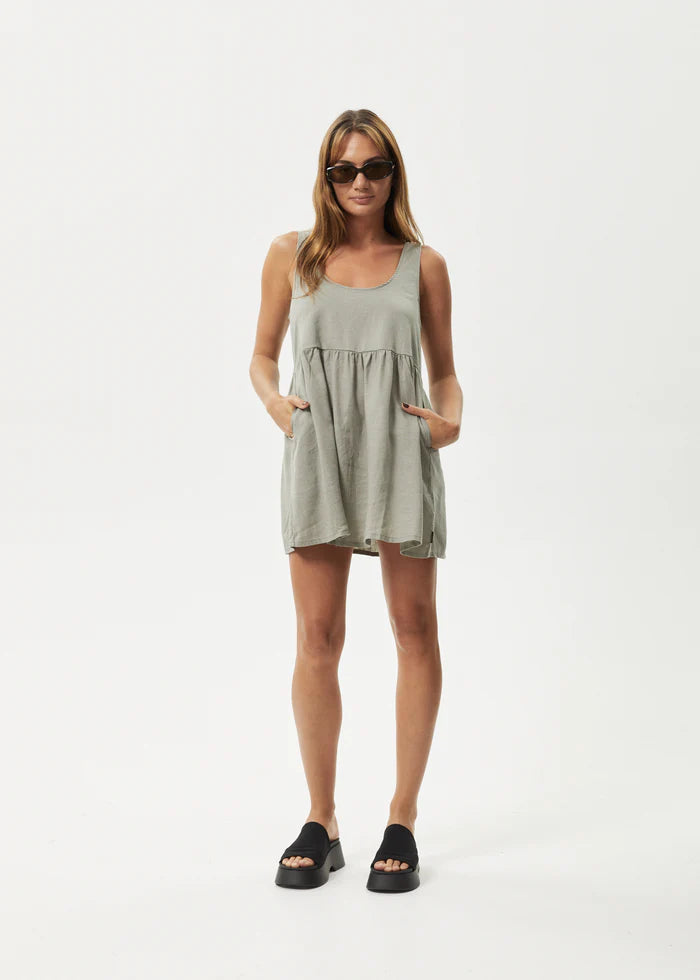 Jesse Hemp Mini Dress - Olive