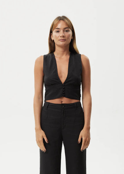 Lilo Button Up Top - Black