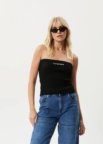 Weekend Recycled Knit Tube Top - Black