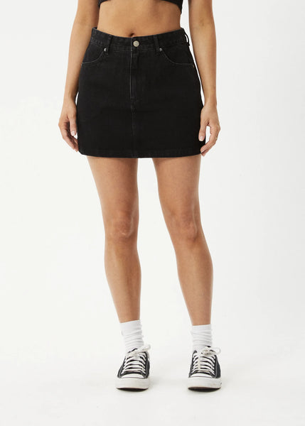 Georgia Denim Skirt - Washed Black