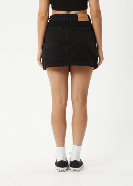 Georgia Denim Skirt - Washed Black