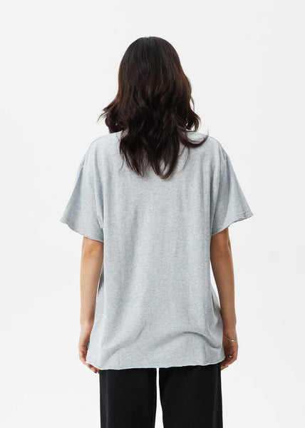Slay Oversized Tee - Shadow Grey Marle