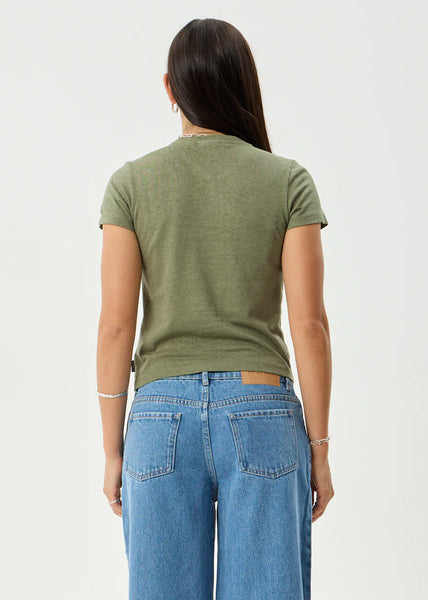 Carmen Hemp Baby Tee - Deep Olive
