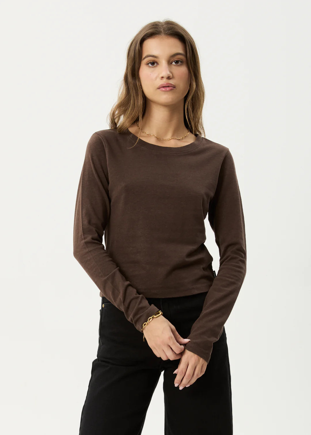 Elevate Hemp LS Tee - Coffee
