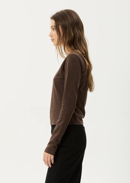 Elevate Hemp LS Tee - Coffee
