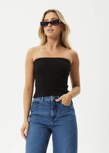 Jamie Organic Rib Tube Top - Black