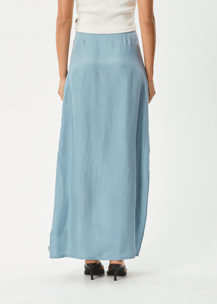 Grace Maxi Cupro Skirt - Ether Blue