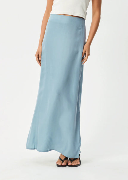 Grace Maxi Cupro Skirt - Ether Blue