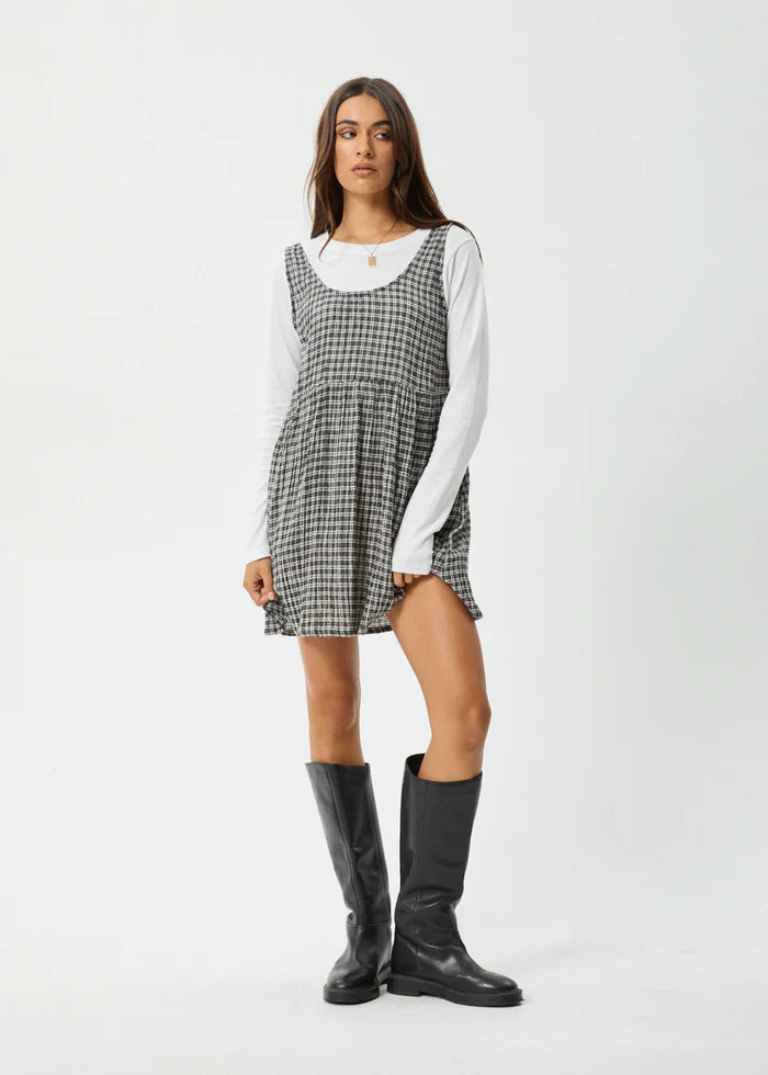 Asta Jesse Seersucker Dress - Steel Check