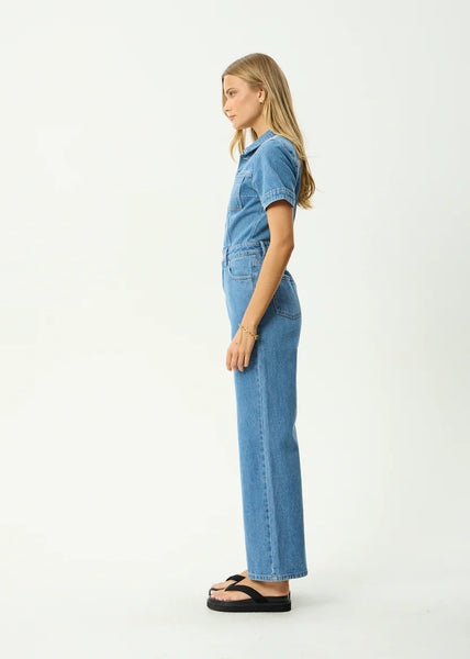 Miami Denim Jumpsuit - Worn Blue