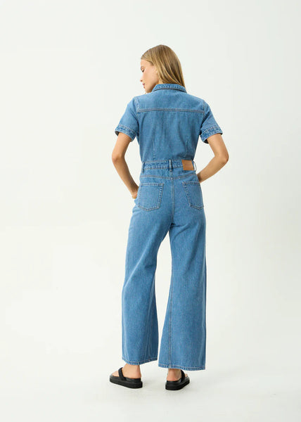 Miami Denim Jumpsuit - Worn Blue