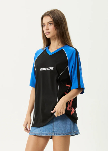 Fire Play Oversized Tee - Black