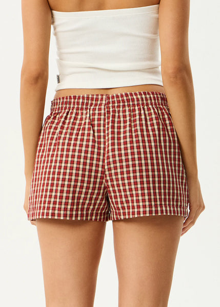Austin Check Boxer Short - Red Rum