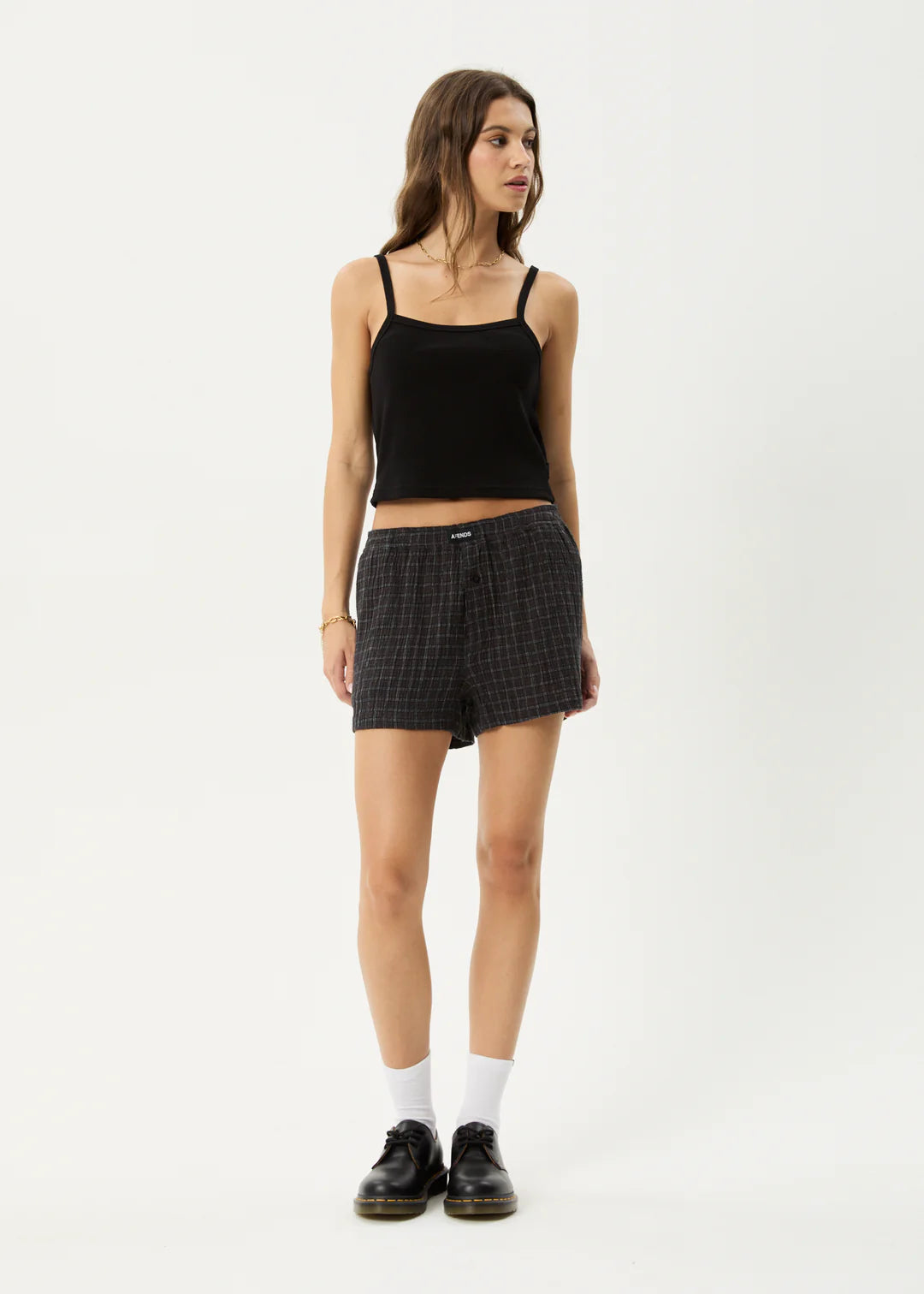 Dusk Seersucker Boxer Short - Black