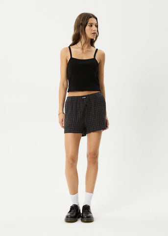 Dusk Seersucker Boxer Short - Black