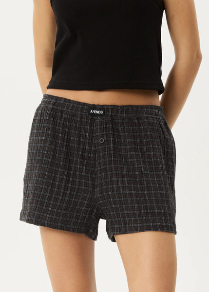 Dusk Seersucker Boxer Short - Black