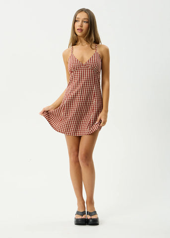 Austin Check Mini Dress - Red Rum