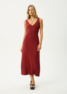 Iris Knit Midi Dress - Red Rum