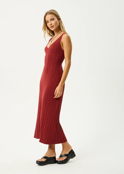 Iris Knit Midi Dress - Red Rum