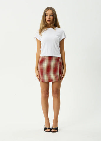 Austin Check Mini Skirt - Red Rum