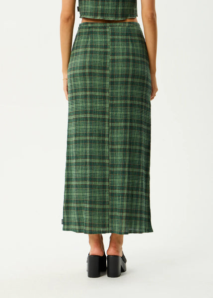 Lonnie Seersucker Maxi Skirt - Hunter Green