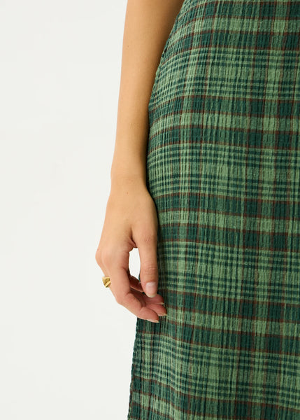 Lonnie Seersucker Maxi Skirt - Hunter Green