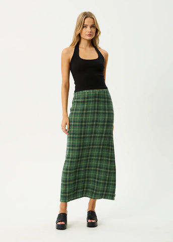 Lonnie Seersucker Maxi Skirt - Hunter Green