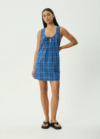 Camden Seersucker Mini Dress - Marina Check