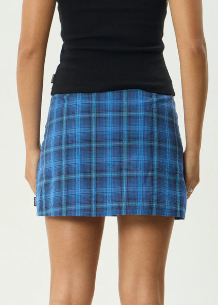 Camden Organic Check Mini Skirt - Marina Check