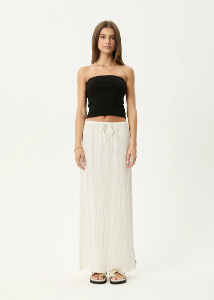 Focus Seersucker Maxi Skirt - Off White