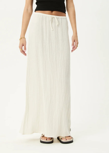 Focus Seersucker Maxi Skirt - Off White