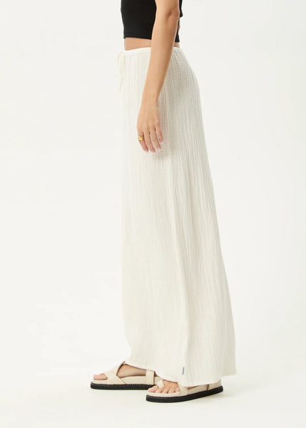 Focus Seersucker Maxi Skirt - Off White
