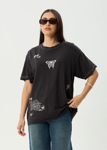 Rise Oversize Tee - Stone Black