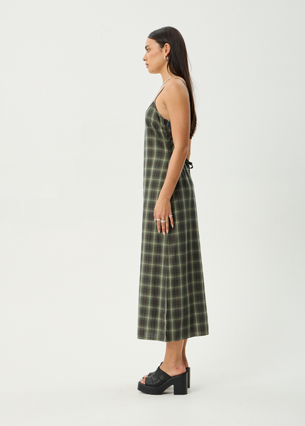Valley Maxi Dress - Jonah Deep Olive Check