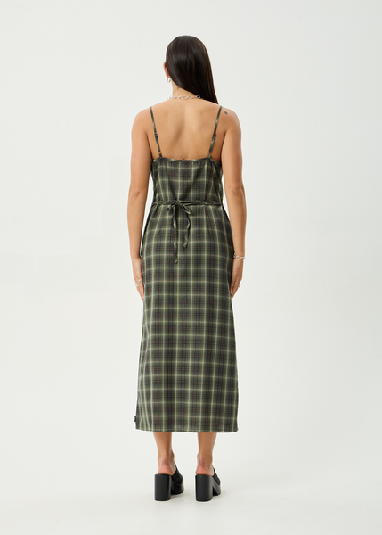 Valley Maxi Dress - Jonah Deep Olive Check