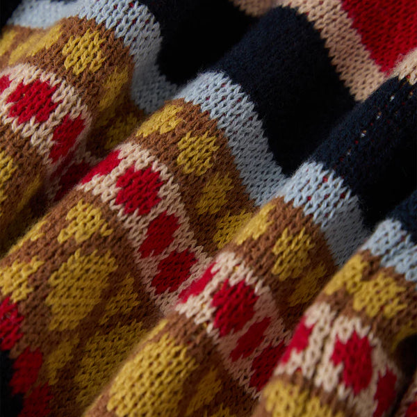 Winter Racing Cardigan - Multi Racing Stripe