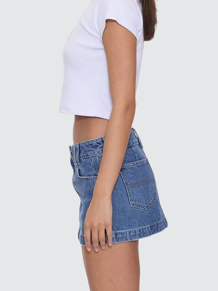 No Ragrets Micro Skirt - Sky High Blue