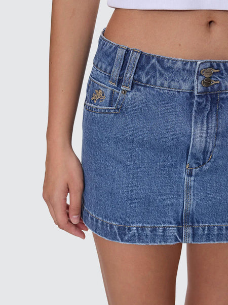 No Ragrets Micro Skirt - Sky High Blue