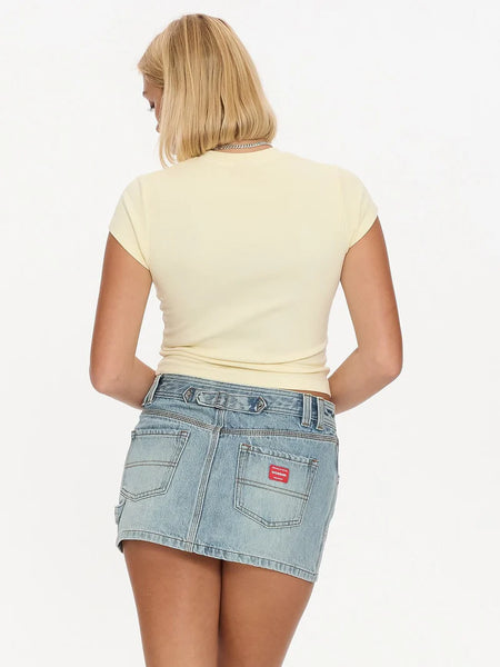 Sucks To Be You Cap Sleeve Tee - Lemon Icing