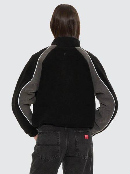 Tainted Quarter Zip Sherpa Fleece - Black