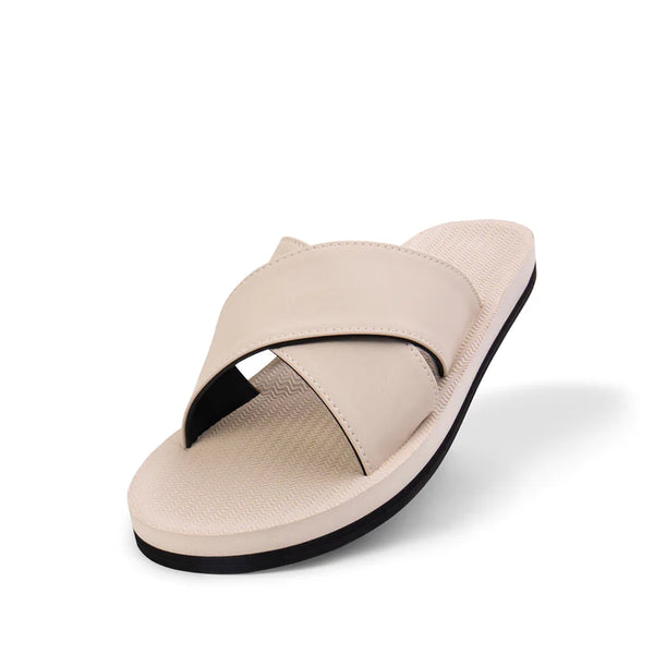 Women's Cross Slides - Sea Salt